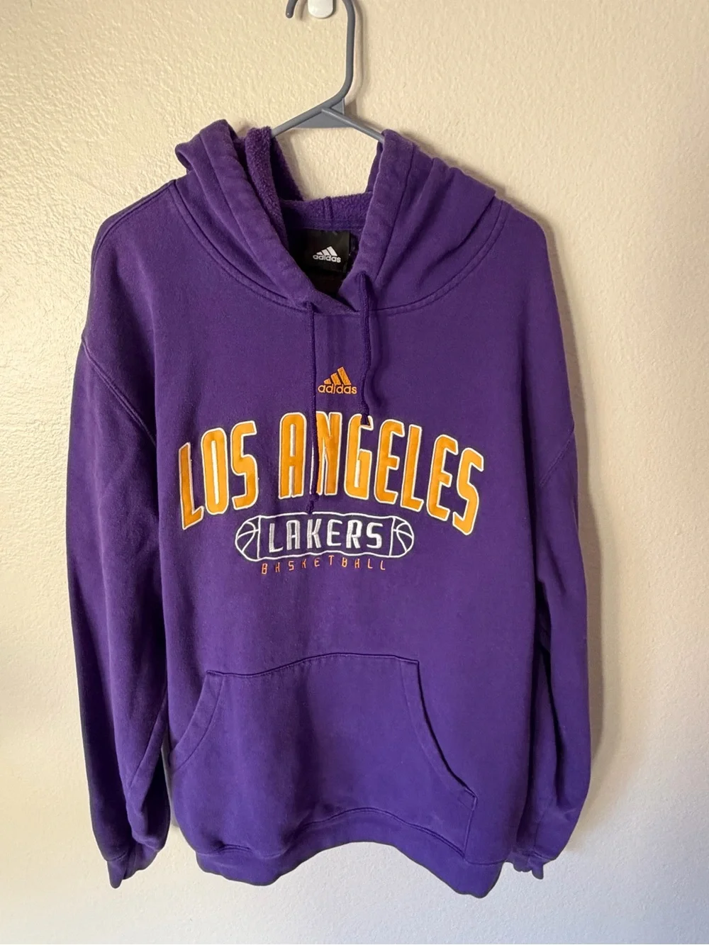 adidas Purple Hoodie with White Logo